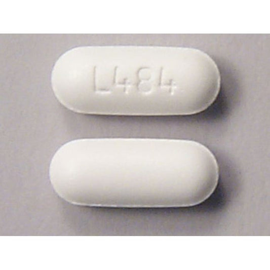Good Neighbor Pharmacy GNP Acetaminophen 500 mg caplets in a Pasteur Pharmacy medicine cabinet, 50-count bottle.