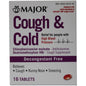 Box of Pasteur Pharmacy Major Cough & Cold Relief tablets for high blood pressure, showing the medication packaging and label.