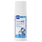 Medline Remedy Activice topical pain reliever roll-on in a 3 fl oz bottle, shown in a medicine cabinet with pharmacy branding.