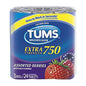Pasteur Pharmacy medicine cabinet with Tums Extra Strength 750 assorted berries tablets in a clear container.