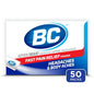 BC Powder Max Strength stick packs, high potency fast pain relief, 50-count packets, medicine and drug product.