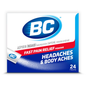 BC Powder Max Strength stick packs for fast pain relief, 24-count, in a convenient medicine and drugs packet.