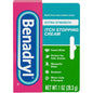 Benadryl Itch Stopping Cream Extra Strength for ages 2+ in 1 oz tube, used to relieve itching and skin irritation