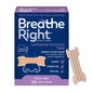 Breathe Right calming lavender scented nasal strips on a package, designed to ease nasal congestion and promote relaxation.