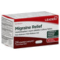 Leader™ Migraine Relief triple action pain reliever coated caplets in blister pack, designed for fast migraine pain relief.