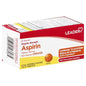 Leader Regular Strength Aspirin 325 mg enteric-coated tablets from Pasteur Pharmacy, showing the medicine packaging and tablets.