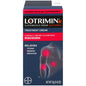 Lotrimin AF antifungal cream with clotrimazole 1% for ringworm, 0.42 oz tube, used to treat fungal skin infections.
