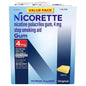 Nicorette 4mg stop smoking aid gum in original flavor, 170 count, used to help quit smoking with nicotine replacement.