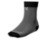 Black Nufabrx Pain Relieving Medicine and Compression Ankle Sleeve designed for ankle support and pain relief.