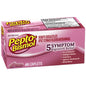 Pepto Bismol 5-Symptom Relief Caplets in a bottle, medication for upset stomach, indigestion, nausea, heartburn, and diarrhea.