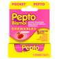 Pepto-Bismol To Go cherry-flavored chewable tablets for upset stomach relief and diarrhea from Pasteur Pharmacy.