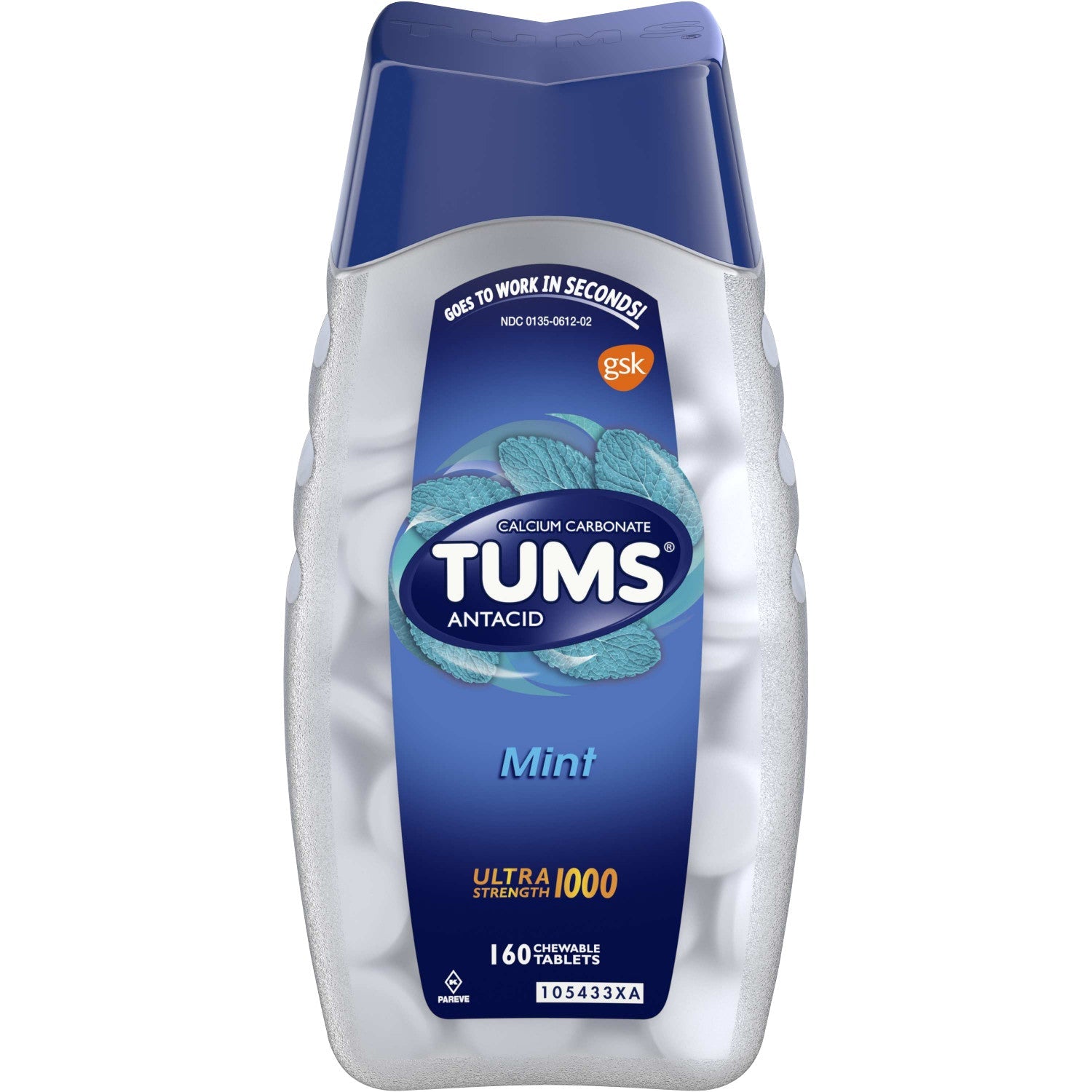 Pasteur Pharmacy Tums Antacid Chewable Tablets Ultra Strength for heartburn relief with peppermint flavor, medicine and drug product.