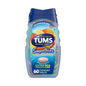 Assorted fruit Tums Smoothies Extra Strength chewable tablets in a bottle, designed for fast stomach relief, 60 count.