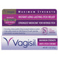 Vagisil Anti-Itch Creme in 1-ounce tube, maximum strength for soothing feminine itch relief, displayed on a neutral background.