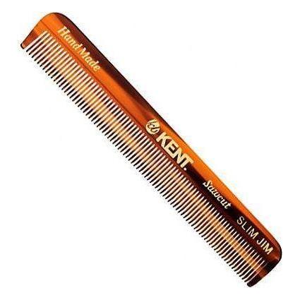Kent Handmade Comb Slim Jim men's pocket comb, 120mm fine-tooth wooden grooming tool for precise hair and beard grooming.
