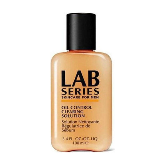 Laboratory Series for Men Oil Control Clearing Solution in 3.4 oz bottle, men's skincare product with clear liquid formula.