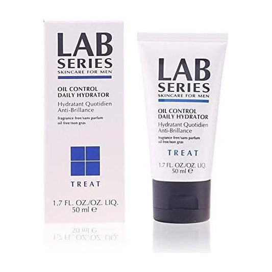 Lab Series Oil Control Daily Hydrator for Men, 1.7 fl oz, in a sleek bottle, part of men's skincare routine for oil control.