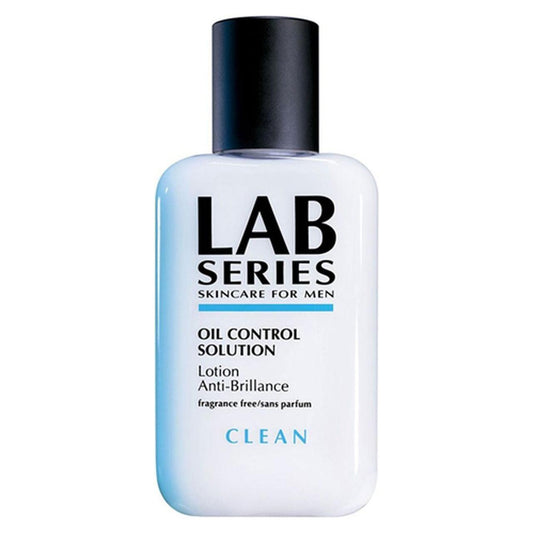 Lab Series Men’s Skincare Oil Control Solution in 3.4 oz bottle, designed to help manage oily skin and reduce shine.