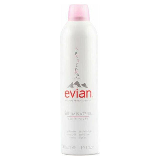 Evian Mineral Water Spray by Pasteur Pharmacy, 10 oz bottle of refreshing mineral water spray for skin hydration.