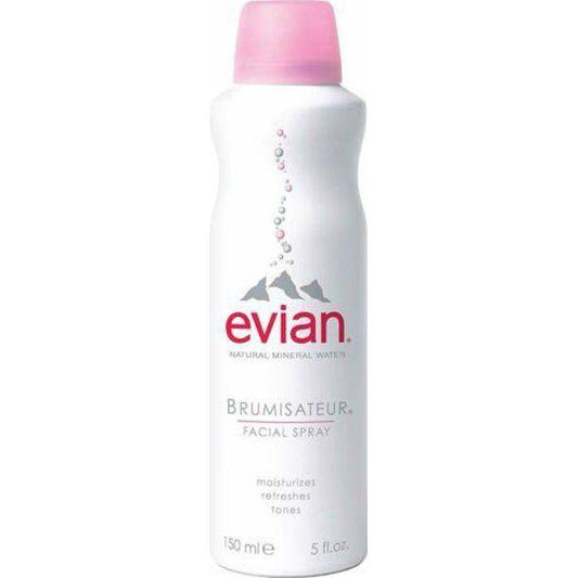 Evian Mineral Water Spray by Pasteur Pharmacy, 5 oz, refreshing facial mist with mineral-rich water in a spray bottle.