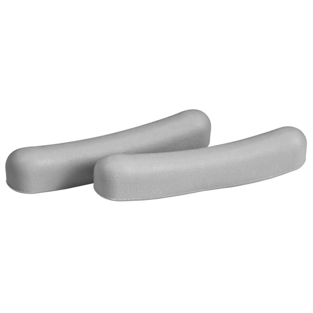 Carex gray rubber crutch pads, 1 pair, universal underarm replacement pads, measuring 2x6 inches for mobility and accessibility.