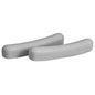Carex gray rubber crutch pads, 1 pair, universal underarm replacement pads, measuring 2x6 inches for mobility and accessibility.