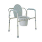 Heavy-duty bariatric commode chair by Pasteur Pharmacy with extra-large seat and 650 lb weight capacity, designed for mobility and accessibility.