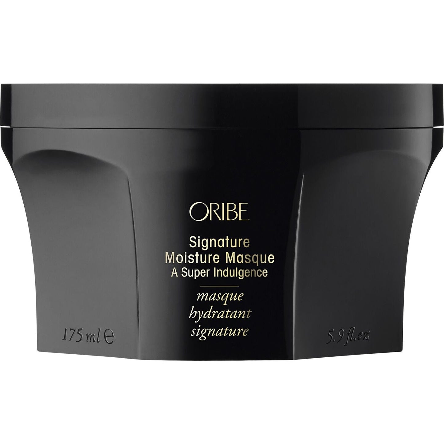 Oribe Signature Moisture Masque in a jar, a hydrating hair treatment for deep moisture and nourishment.
