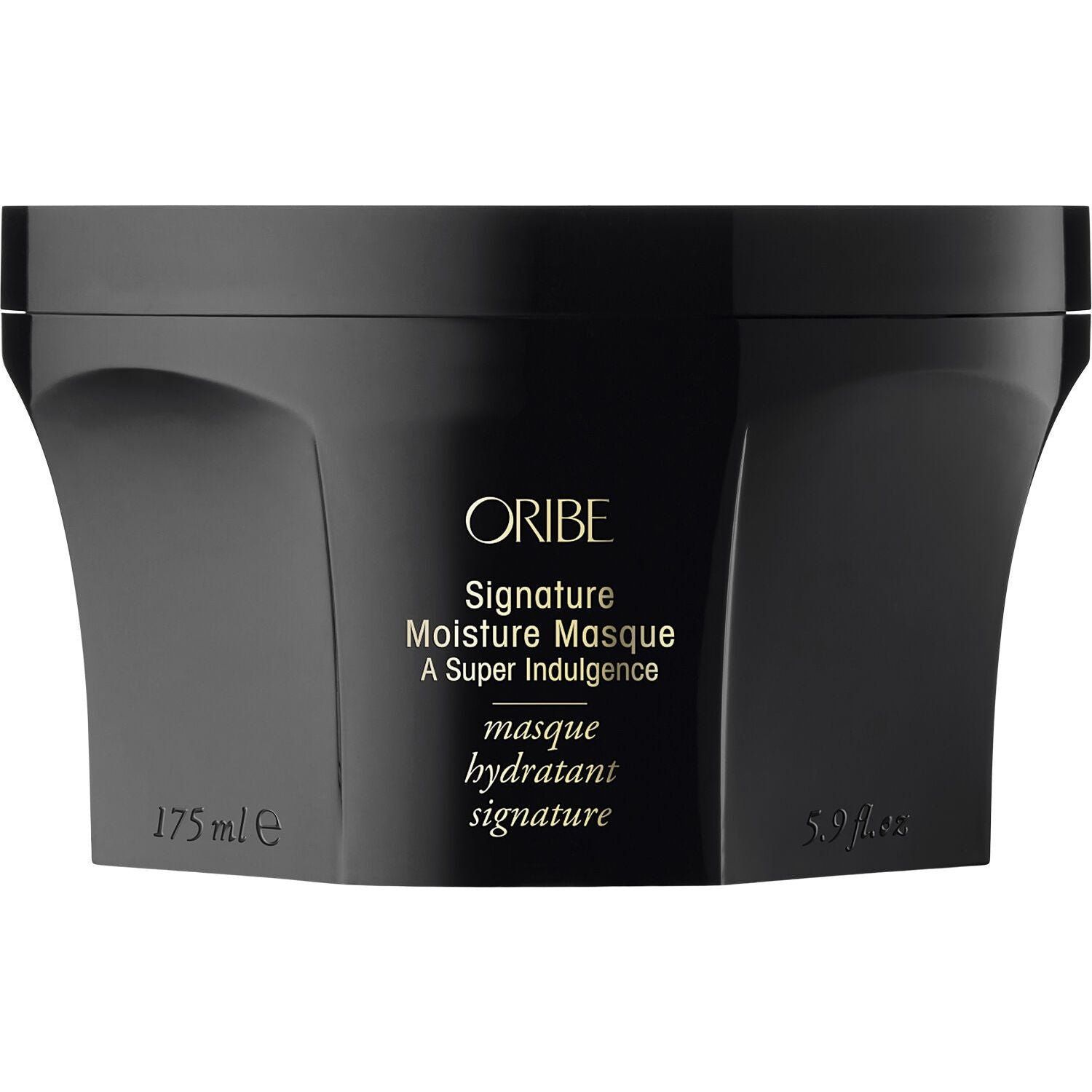 Oribe Signature Moisture Masque in a jar, a hydrating hair treatment for deep moisture and nourishment.