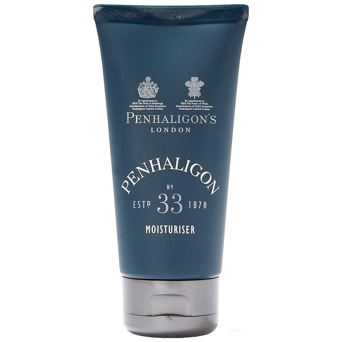 Penhaligon's No. 33 Moisturiser in 75ml jar, featuring elegant packaging and creamy texture, designed for skincare hydration.