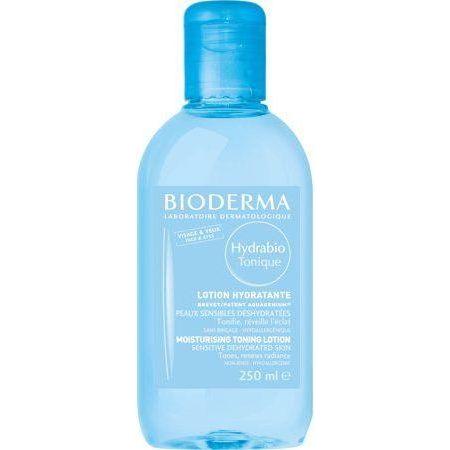 Bioderma Hydrabio Moisturising Toning Lotion for sensitive dehydrated skin in 250ml bottle, gentle skincare by Pasteur Pharmacy