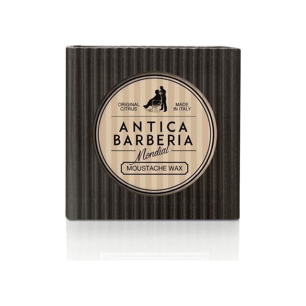 Mondial Antica Barberia Citrus Moustache Modeling Wax in 30ml jar, natural styling product for moustache grooming