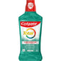 Colgate Total Advanced Mouthwash Spearmint Surge bottle, 33.81 fl oz, in a clear plastic container with a white and green label.