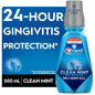 Crest Pro Health Multi Protection Clean Mint mouthwash in a 16.9 fl oz bottle, used for oral hygiene and fresh breath.