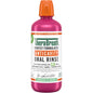 TheraBreath Healthy Smile Sparkle Mint Mouthwash in a 16 Fl Oz bottle, featuring clear liquid and mint flavor label.