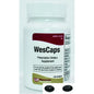 Wescaps GC 100 Rx multivitamin bottle from Pasteur Pharmacy, featuring colorful label with supplement details and capsule images.