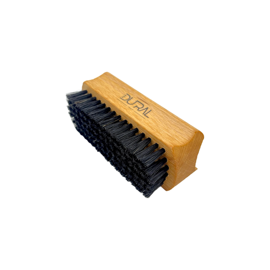 Dural Beech wood hand and nail brush with black natural bristles, 4-6 rows, by Pasteur Pharmacy for cleaning nails and cuticles.