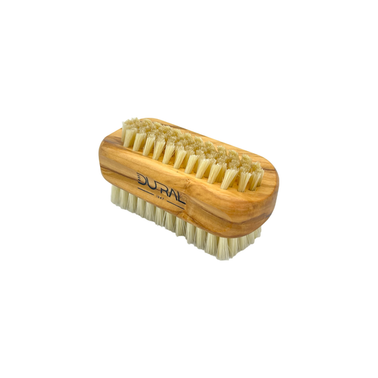 Dural Olive wood hand and nail brush with natural bristles and 6-8 rows, 90mm long, by Pasteur Pharmacy.