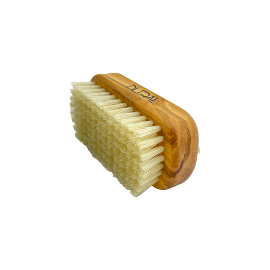 Dural olive wood hand and nail brush by Pasteur Pharmacy with natural bristles, 6-8 rows, 90mm nail cleaning brush