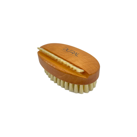 Dural Pear Wood hand nail brush with natural light bristles, ideal for cleaning nails and cuticles, by Pasteur Pharmacy.