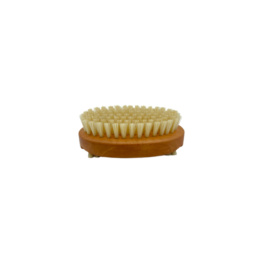Dural Pear Wood hand nail brush by Pasteur Pharmacy with natural light bristles for cleaning and grooming nails.