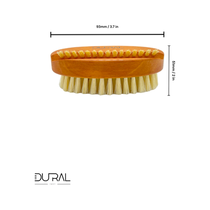 Dural Pear Wood Hand and Nail Brush with natural light bristles for cleaning nails and hands, by Pasteur Pharmacy.