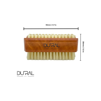Dural Pear Wood Hand and Nails Brush with natural bristles, 4-6 rows, designed for cleaning nails and cuticles.