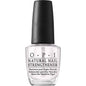 OPI Natural Nail Strengthener by Pasteur Pharmacy, vegan clear formula with Vitamin A & E, helps prevent discoloration and strengthens nails.