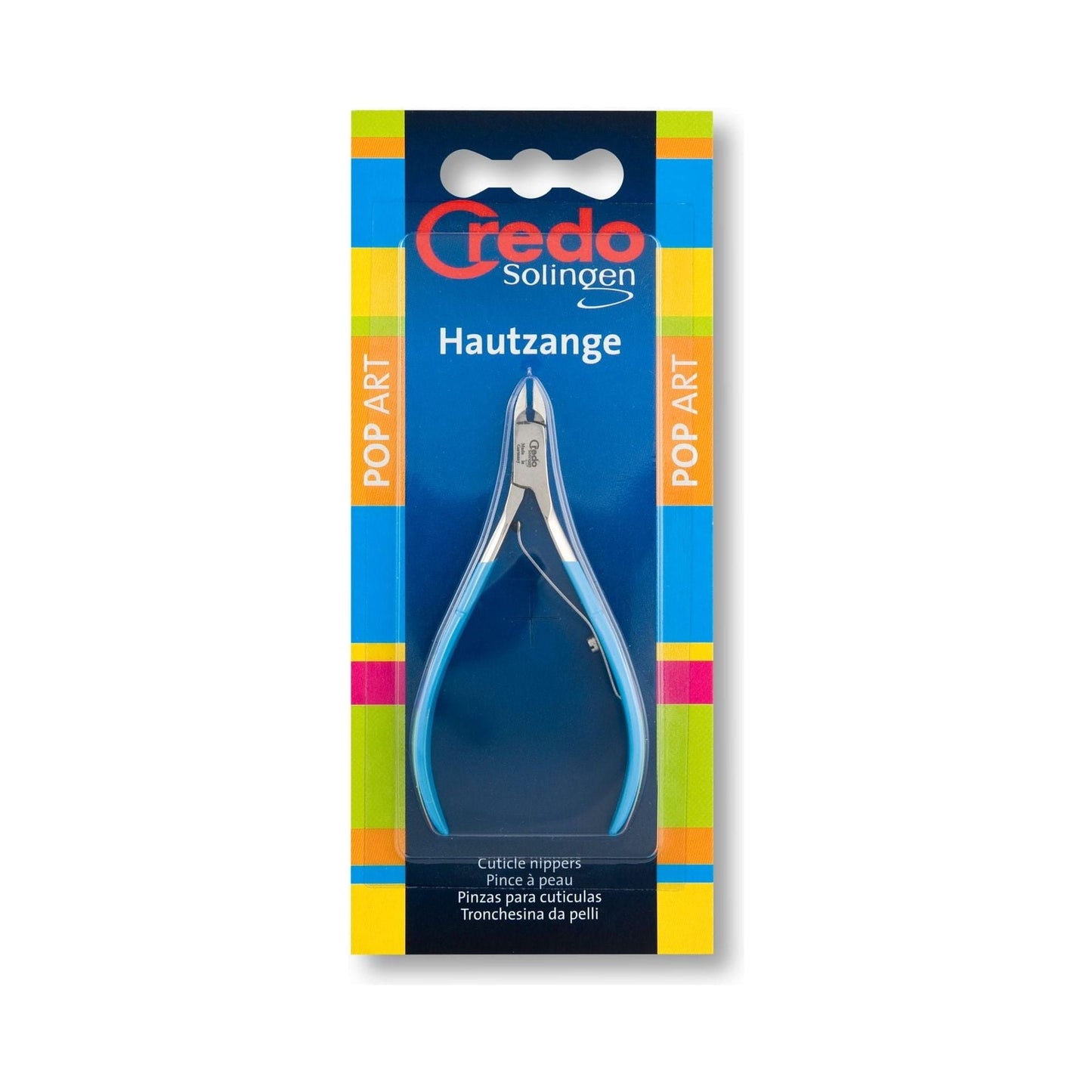 Credo Nail Nipper 10 cm by Pasteur Pharmacy with colorful pop art line design, professional-grade nail clipping tool.