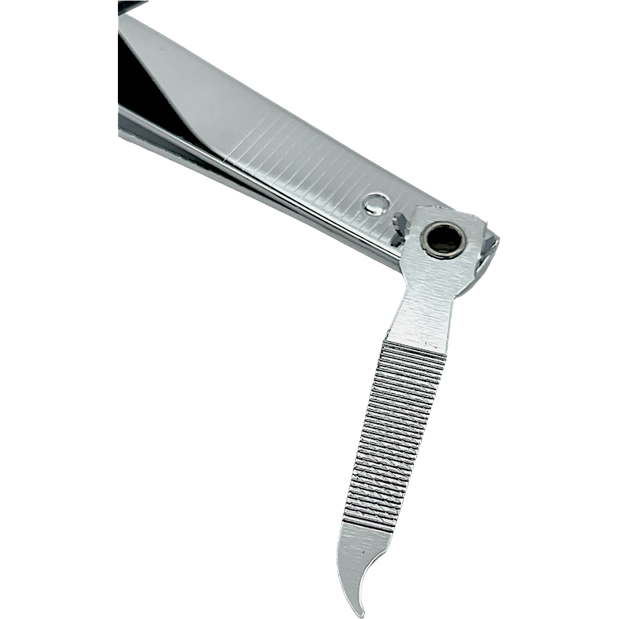 Large black Dural toenail clippers by Pasteur Pharmacy, designed for easy trimming of toenails with a durable, stylish finish.