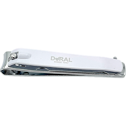 Large white Dural toenail clippers by Pasteur Pharmacy, designed for easy trimming of toenails with durable stainless steel blades.
