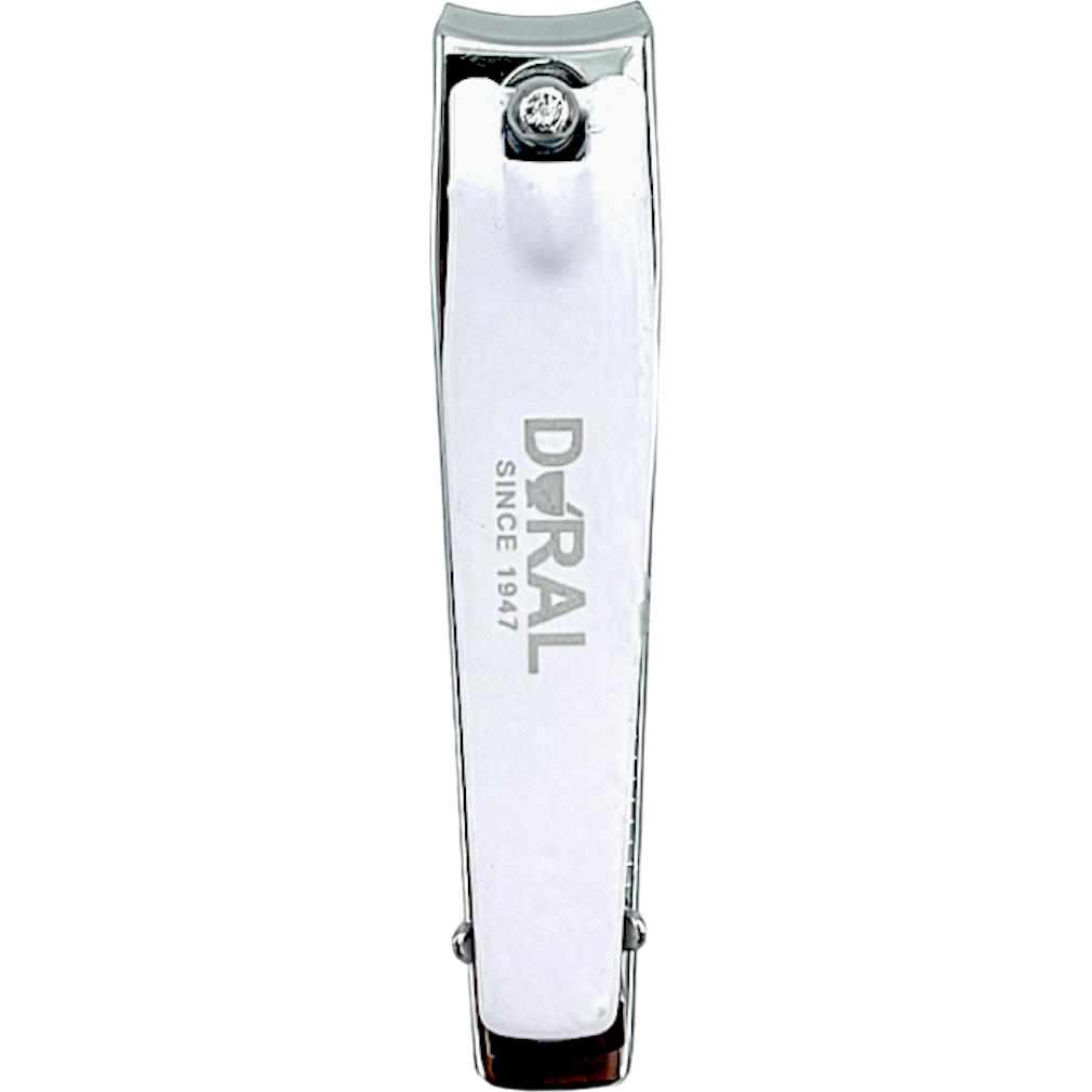 Small Dural White Toenail Clippers by Pasteur Pharmacy, with white handle and sharp cutting edge for precise nail trimming.