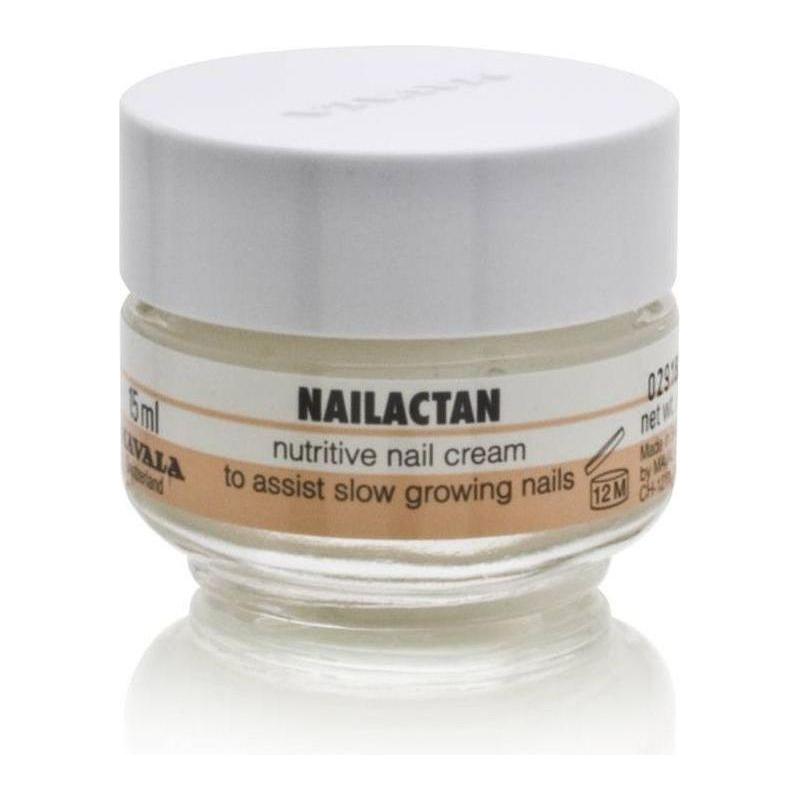 Mavala Nailactan Nutritive Nail Cream in 0.6 oz jar, nourishing hand and nail care product with cream texture.