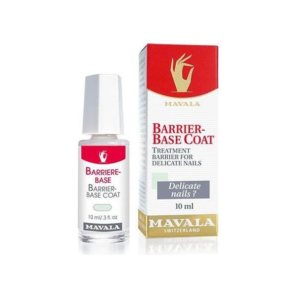 Mavala Barrier Base Coat for nails, 0.3 oz, nail polish and care product with clear, smooth application and protective formula.